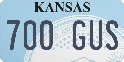 KS license plate 700GUS