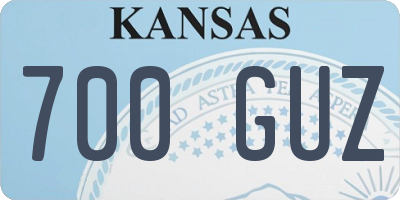 KS license plate 700GUZ