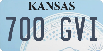 KS license plate 700GVI