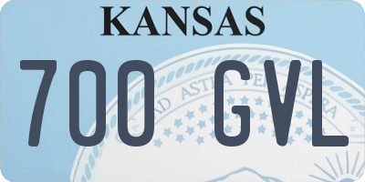 KS license plate 700GVL
