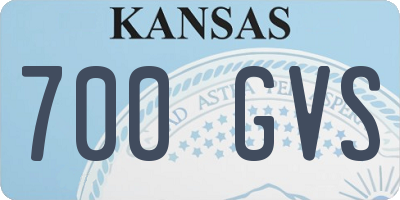 KS license plate 700GVS