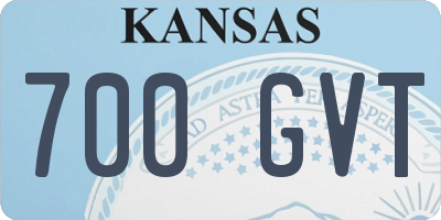 KS license plate 700GVT