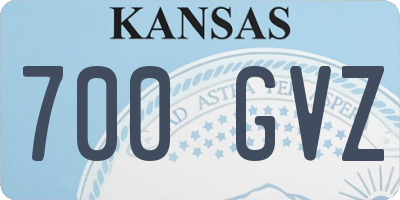 KS license plate 700GVZ