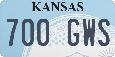 KS license plate 700GWS