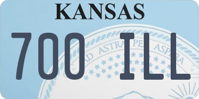 KS license plate 700ILL