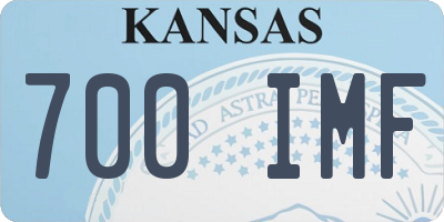 KS license plate 700IMF