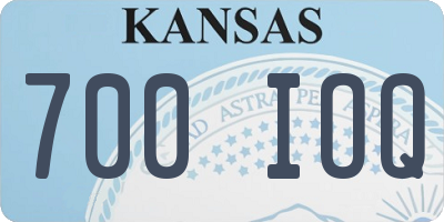 KS license plate 700IOQ