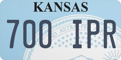 KS license plate 700IPR