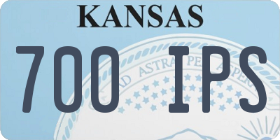 KS license plate 700IPS