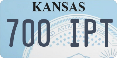 KS license plate 700IPT