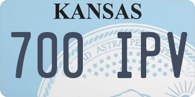 KS license plate 700IPV