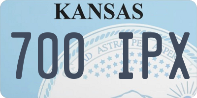KS license plate 700IPX