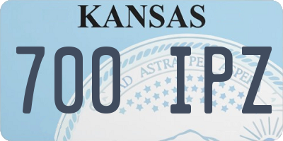 KS license plate 700IPZ