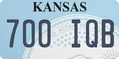 KS license plate 700IQB