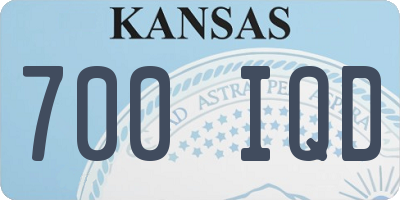 KS license plate 700IQD
