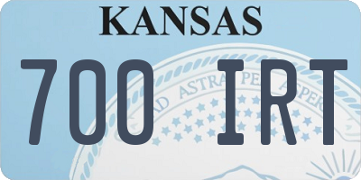 KS license plate 700IRT