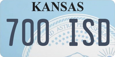KS license plate 700ISD