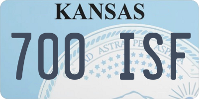 KS license plate 700ISF
