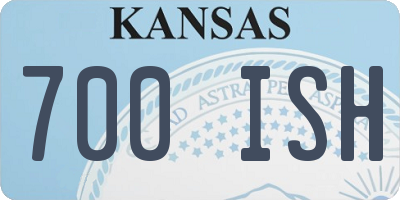 KS license plate 700ISH