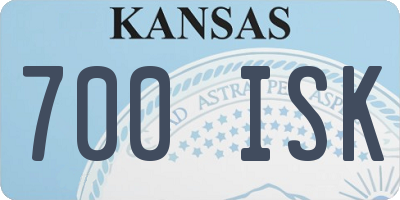 KS license plate 700ISK
