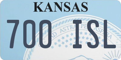 KS license plate 700ISL