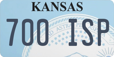 KS license plate 700ISP