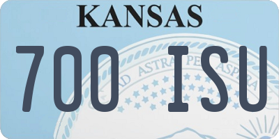 KS license plate 700ISU