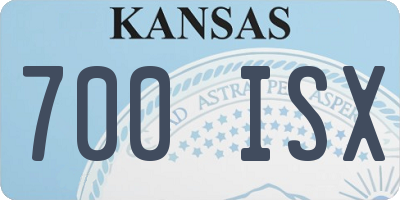 KS license plate 700ISX