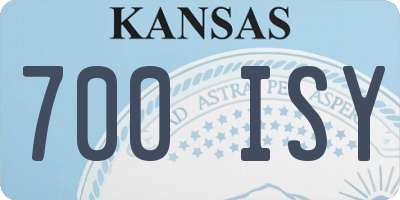 KS license plate 700ISY