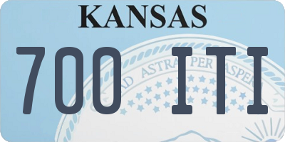 KS license plate 700ITI