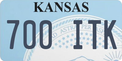 KS license plate 700ITK