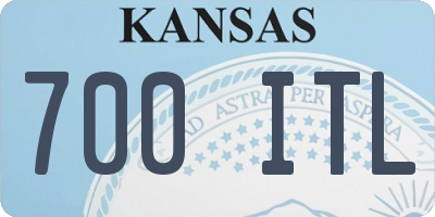 KS license plate 700ITL