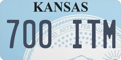 KS license plate 700ITM