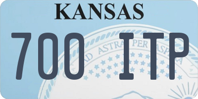 KS license plate 700ITP