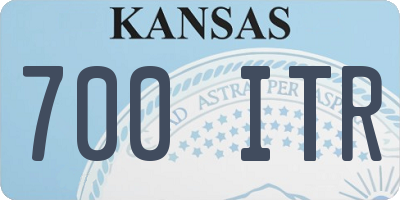 KS license plate 700ITR