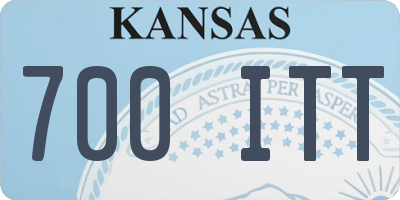 KS license plate 700ITT