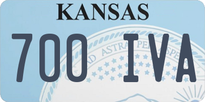 KS license plate 700IVA