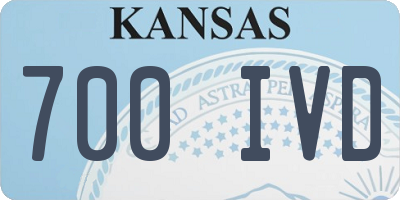 KS license plate 700IVD