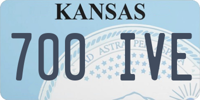 KS license plate 700IVE