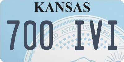 KS license plate 700IVI