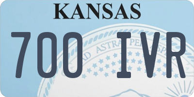 KS license plate 700IVR