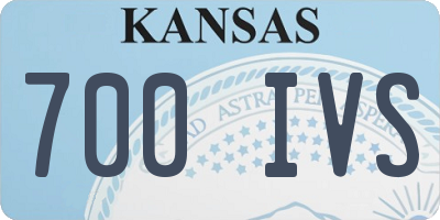KS license plate 700IVS