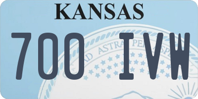 KS license plate 700IVW