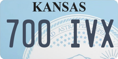 KS license plate 700IVX
