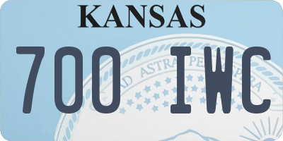 KS license plate 700IWC