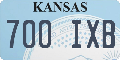 KS license plate 700IXB