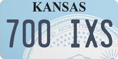 KS license plate 700IXS