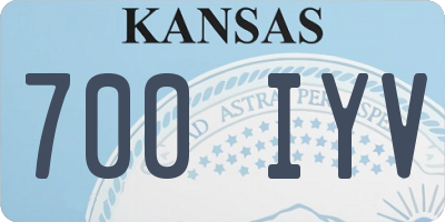KS license plate 700IYV