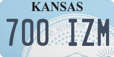 KS license plate 700IZM