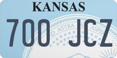 KS license plate 700JCZ